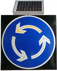 威海市太阳能环岛标志牌 led交通标志牌